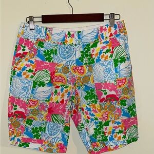 Lilly Pulitzer Patchwork Bermuda Shorts Size 4 EUC FREE SHIPPING